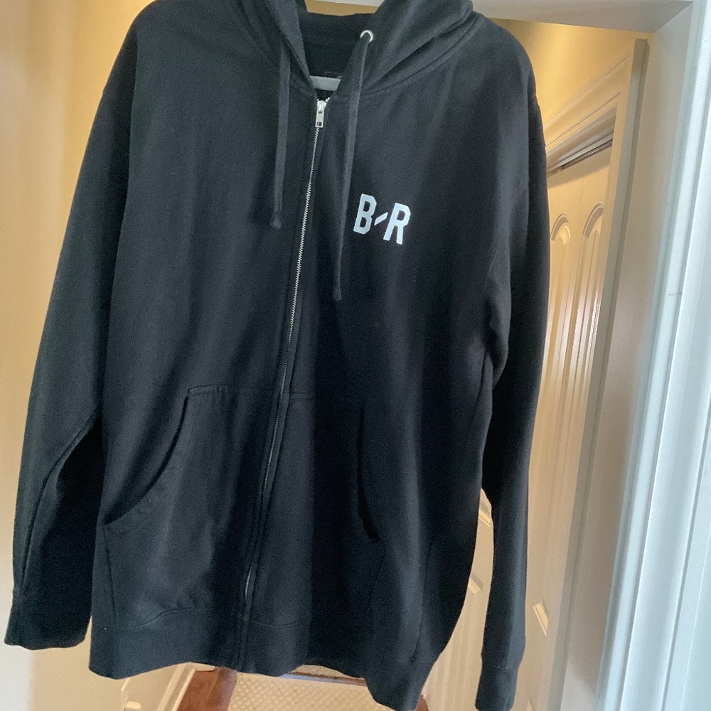Bleacher Report Black Large Hoodie Zippered Sweatshirt